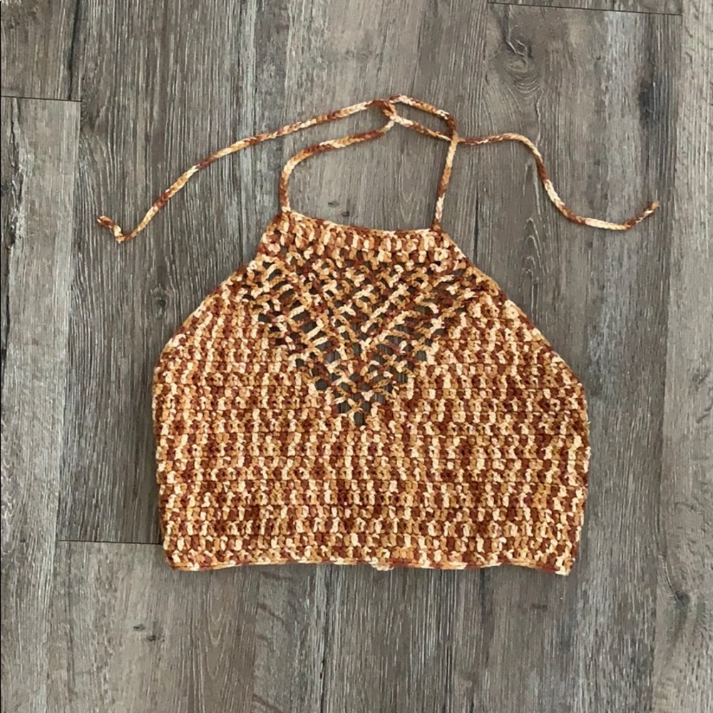 NWOT Full Tilt Crochet halter top